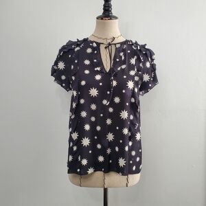 RED Valentino Starburst Ruffle Blouse